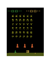 Playing space invaders